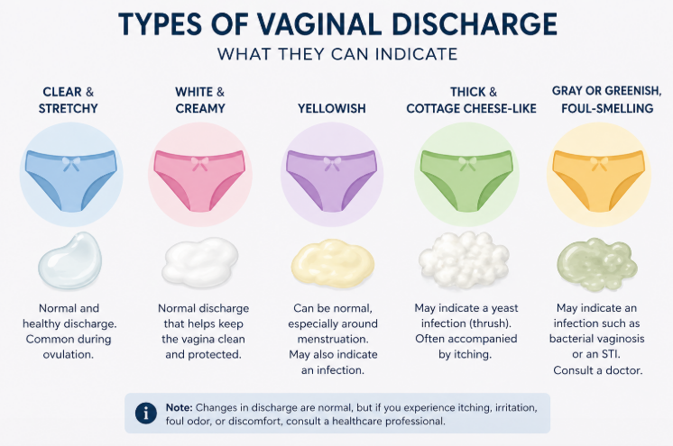 types of vaginal discharge